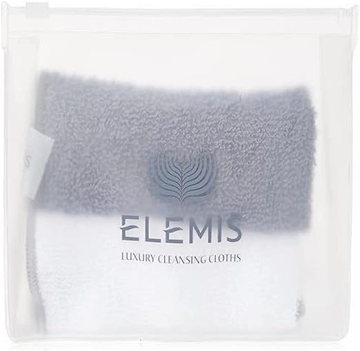 ELEMIS Luxury Cleansing Cloth Duo, Soft Pure Cotton Facial Cloths, Ideal For Removing Cleansers, Exfoliators and Masks, Gently Cleanses and Opens Pores, 2 Count ( Pack of 1)