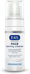 E45 Face Wash Foaming Cleanser – Daily Face Cleanser for Dry and Sensitive Skin – Gentle Facial Cleanser – Removes Excess Oil and Makeup for Clean, Soft Skin