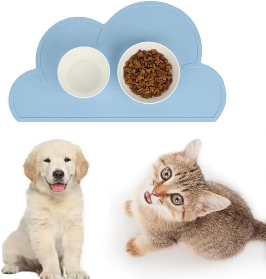 Food Mat,Silicone Pet Food Mat,Non-Slip Cat and Dog Food Mat, Pet Feeding Mat， Waterproof Cat and Dog Mat, Pet Supplies