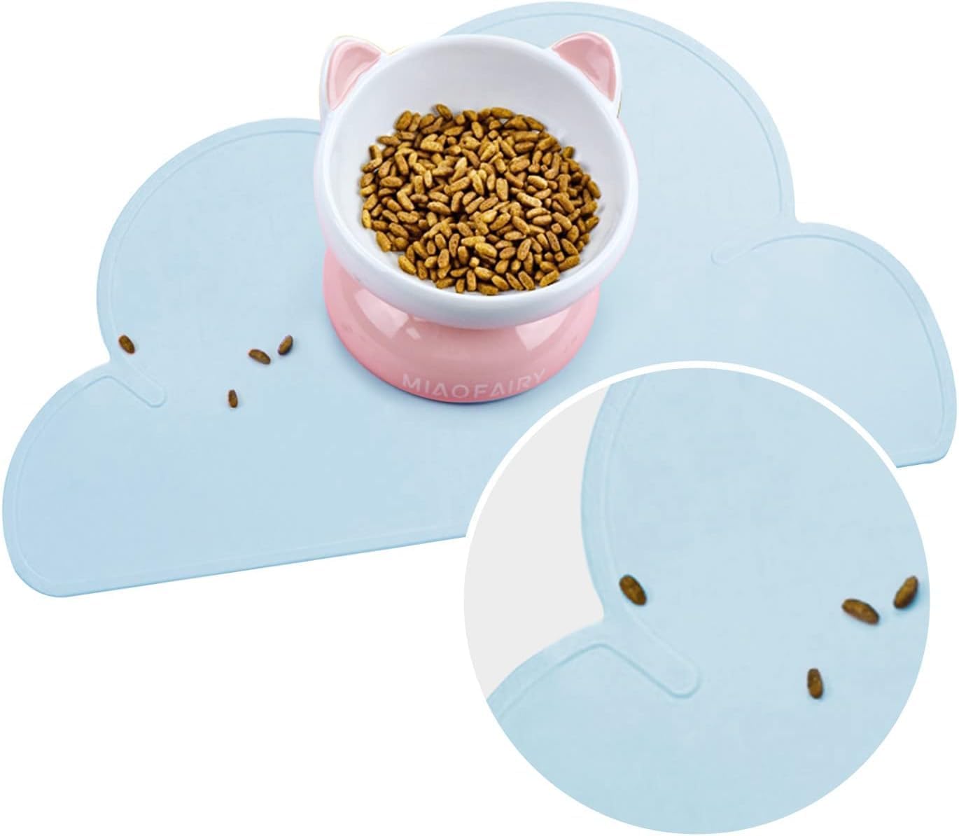 Food Mat,Silicone Pet Food Mat,Non-Slip Cat and Dog Food Mat, Pet Feeding Mat， Waterproof Cat and Dog Mat, Pet Supplies