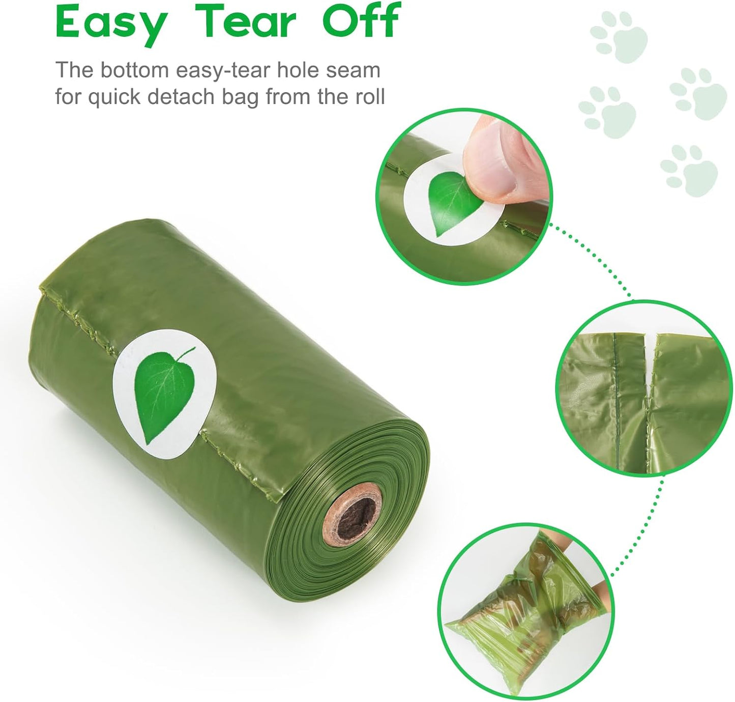 Topfree Poo Bags for Dog Waste, 12 Rolls 180 Dog Poop Bags, Super Strong 100% Leak Proof Biodegradable Dog Poo Bags