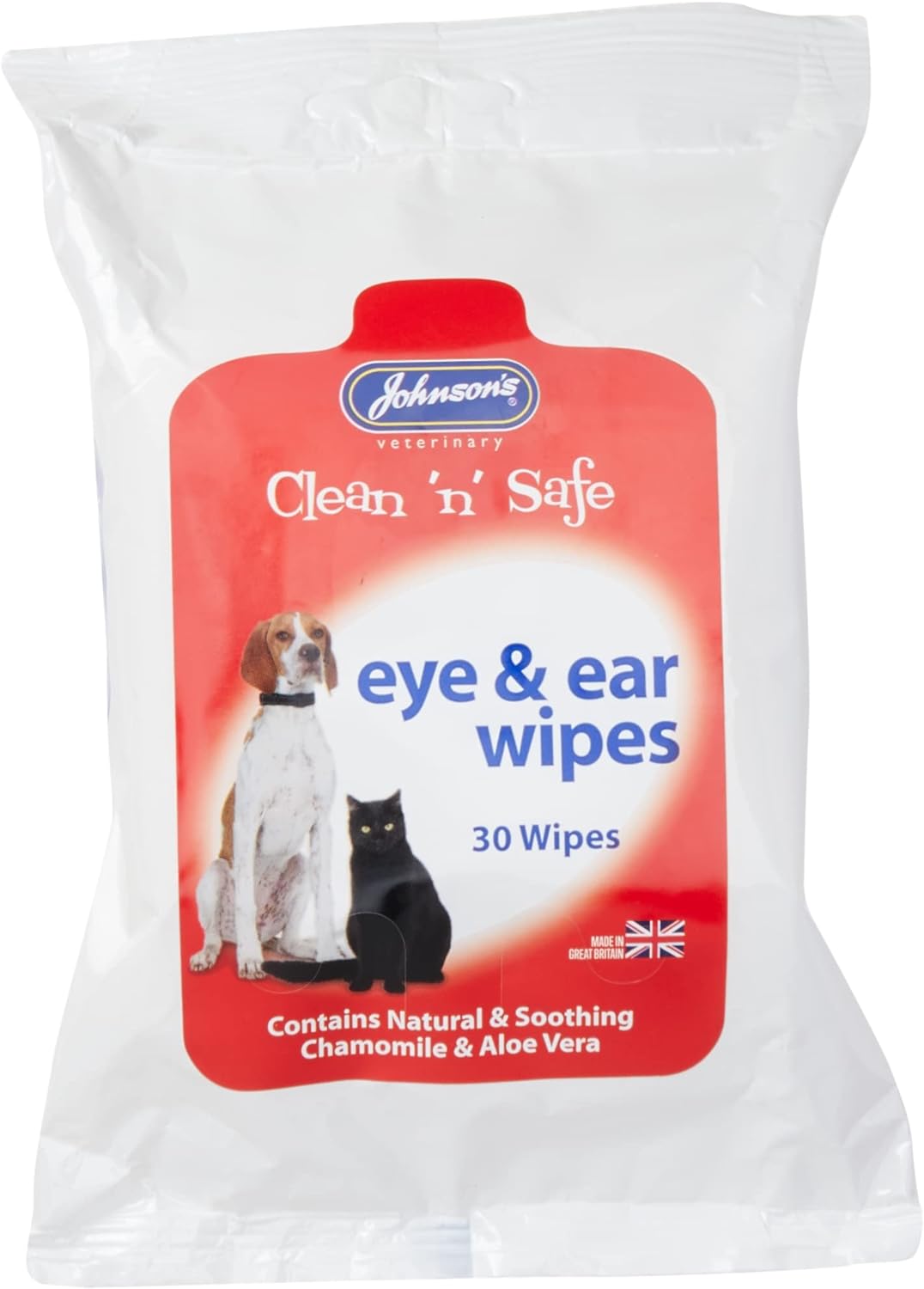 Johnsons Clean & Safe Eye & Ear Wipes 30 pack, 50 g