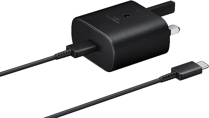 Samsung Galaxy Official 25W/45W Super Fast Charging Travel Adapter (with USB-C to C Data Cable), Black