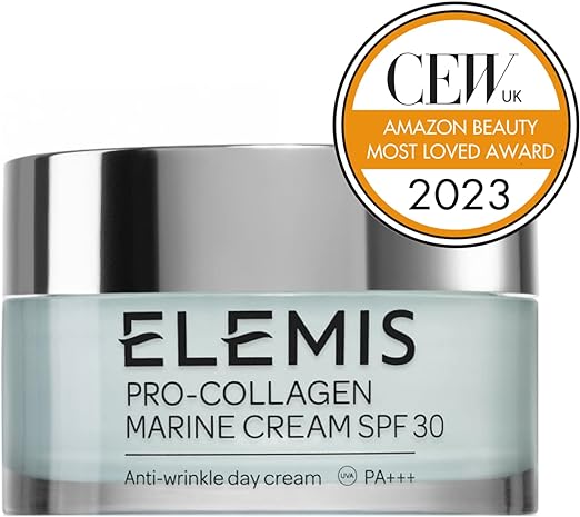 ELEMIS Pro-Collagen Marine Cream, Anti-Wrinkle Daily Face Moisturising Lotion, Hydrating Ultra-Light Gel-Cream Day Moisturiser Leaves Skin Smooth, Glowing and Rejuvenated, Suitable for All Skin Types