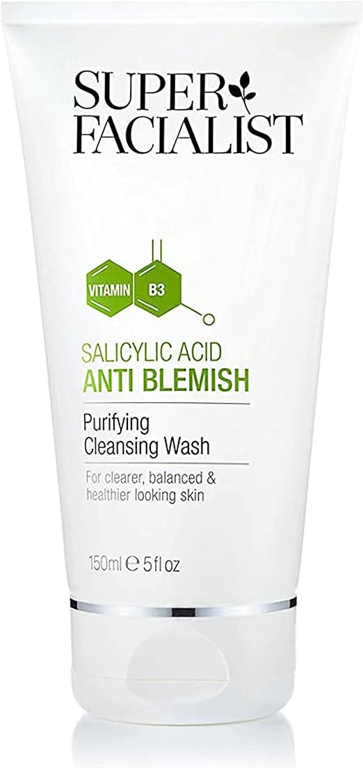 Super Facialist - Salicylic Acid Anti Blemish Purifying Cleansing Wash with Niacinamide (Vitamin B3), Face Cleanser & Face Wash for Clean and Clear Skin & Treat Acne, 150ml