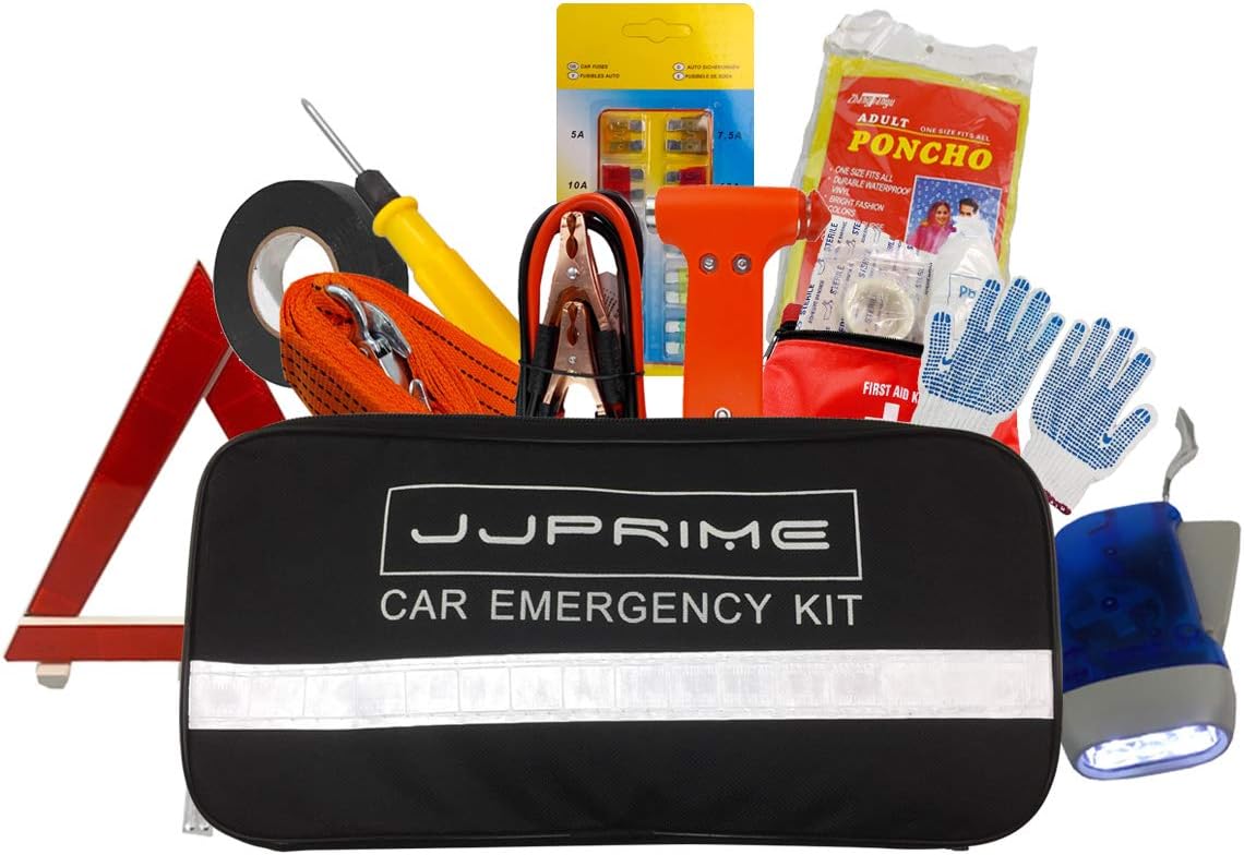 Set of 12 Ultimate Car Safety Driving Travel Kit Emergency Breakdown Road Safety Kit