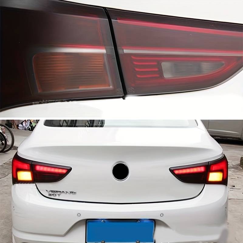 BLACK Car Headlights Light Black, Smoked Tail Lights, Fog Lights Tint Vinyl Film, Self Adhesive Waterproof