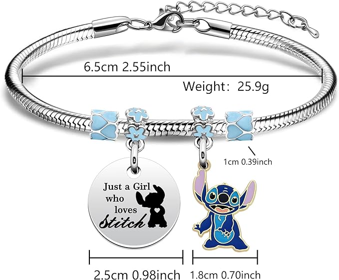 Adjustable Jewellery ''Just A Girls Who Loves Stitch''