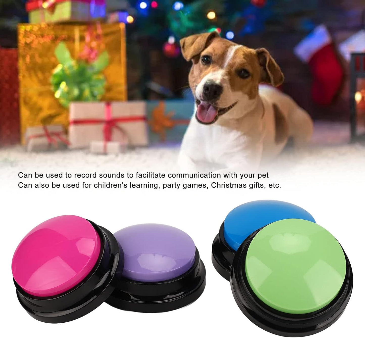 Record Talking Button, 4pcs Voice Recording Button