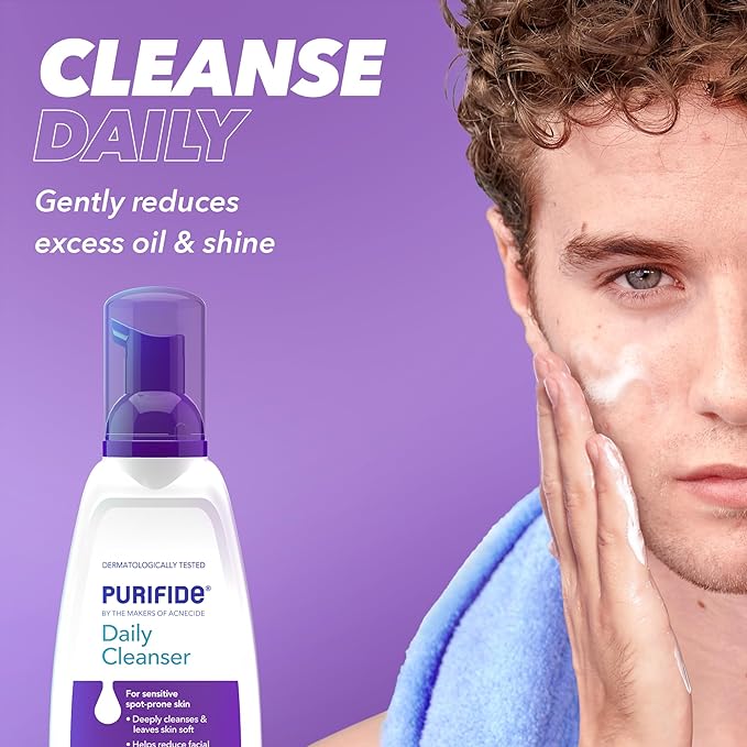 PURIFIDE by Acnecide Daily Cleanser, 235ml, Face Wash For Acne Prone & Sensitive Skin, Soap Free