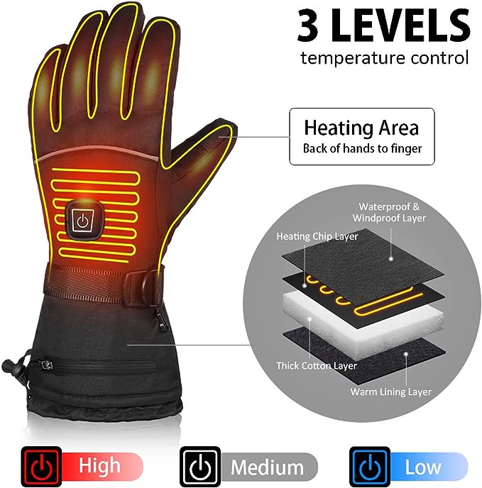 chargeable heated gloves