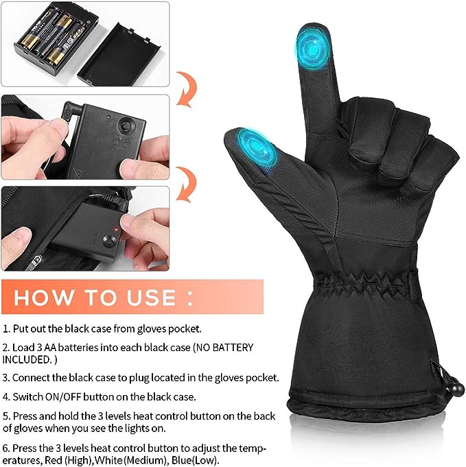 chargeable heated gloves