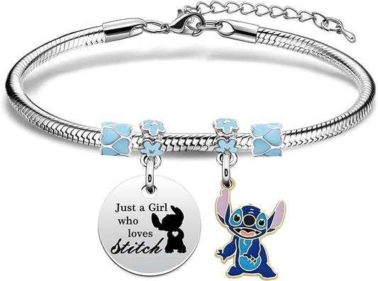 Adjustable Jewellery ''Just A Girls Who Loves Stitch''