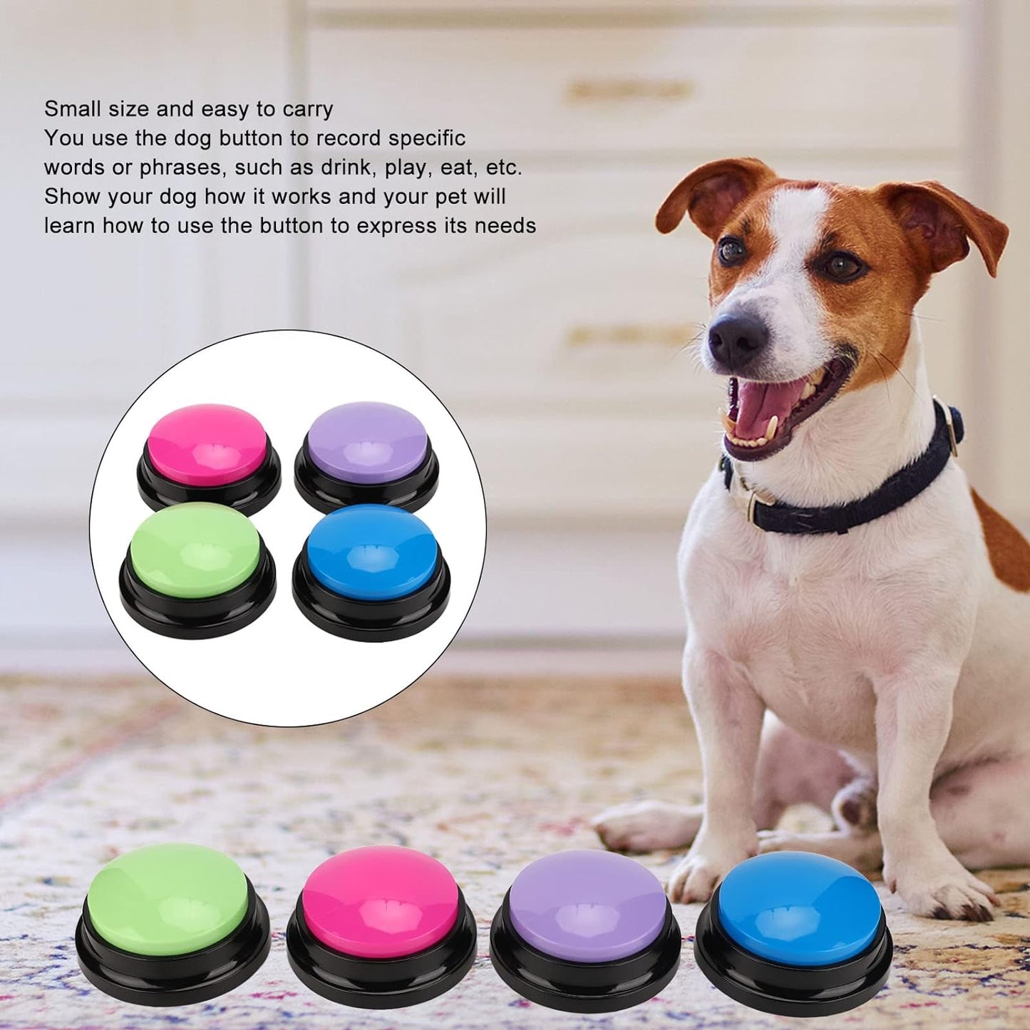 Record Talking Button, 4pcs Voice Recording Button