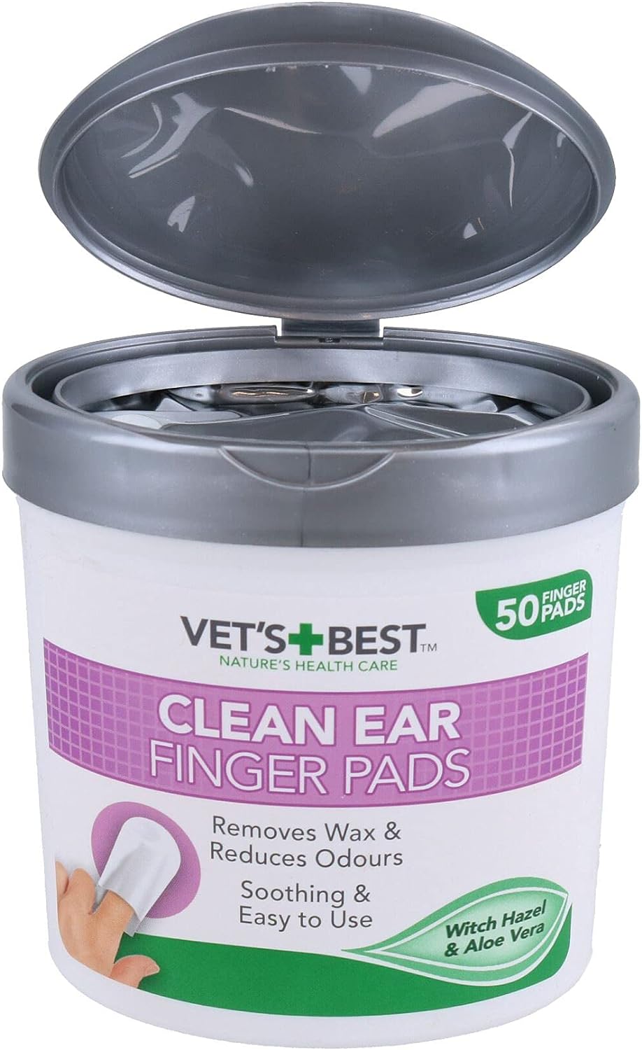 AB Tools 50PK Dog Pet Ear Cleaning Finger Pads Wipes Removes Wax Dog Hygiene