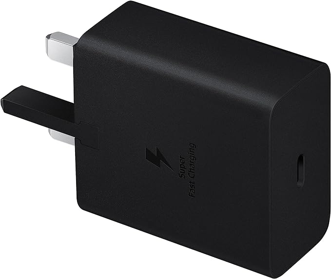 Samsung Galaxy Official 25W/45W Super Fast Charging Travel Adapter (with USB-C to C Data Cable), Black