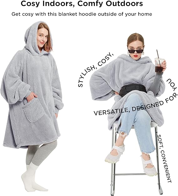 Oversized Wearable Blanket Hoodie Women