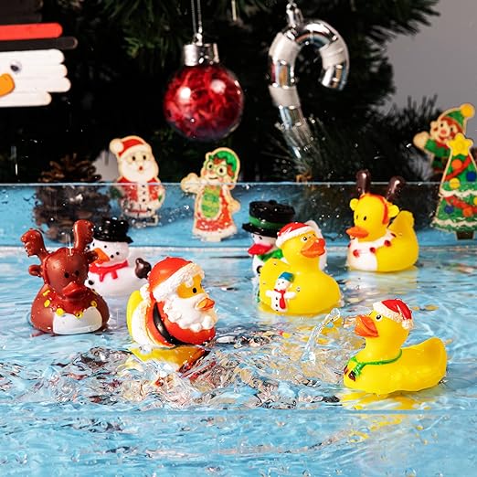 Advent Calendar 24 Days Christmas Countdown with 24 Rubber Ducks