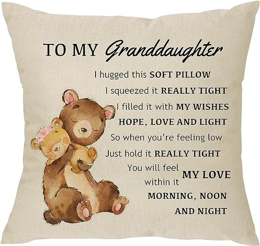 To My Granddaughter Pillowcase Gift 18" x 18"