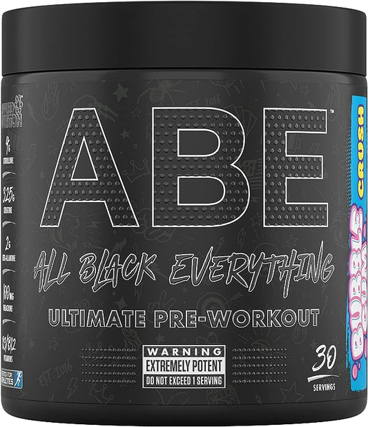 Applied Nutrition ABE Pre Workout - All Black Everything Pre Workout Powder, Energy & Physical Performance with Citrulline, Creatine, Beta Alanine (315g - 30 Servings)