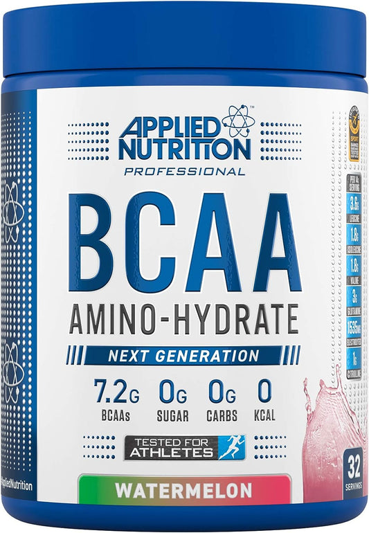 Applied Nutrition BCAA Powder - Branched Chain Amino Acids BCAAs Supplement, Amino Hydrate Intra Workout & Recovery Energy Drink (450g - 32 Servings)