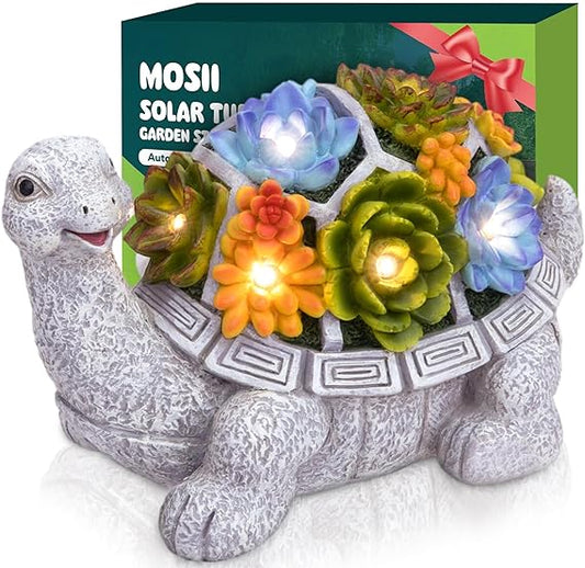 Mosii Large Solar Turtle Garden Ornament