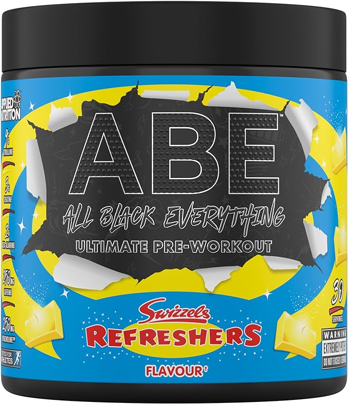 Applied Nutrition ABE Pre Workout - All Black Everything Pre Workout Powder, Energy & Physical Performance with Citrulline, Creatine, Beta Alanine (375g - 30 Servings)