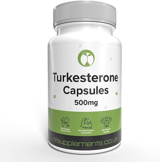 Turkesterone Capsules 500mg | Build Muscle & Gain Strength | 10% Standardisation (30)